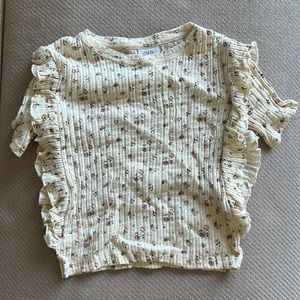 Zara girls floral shirt